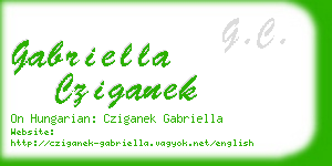 gabriella cziganek business card